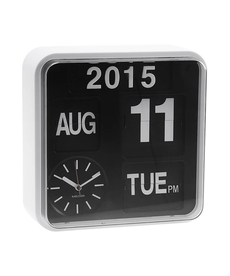 Karlsson Mini Calendar Flip Clock Office Clock Wall Clocks Gifts