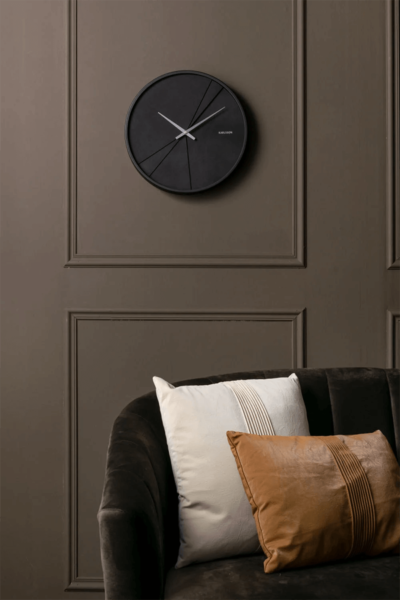 Karlsson Layered Lines Wall Clock - Black